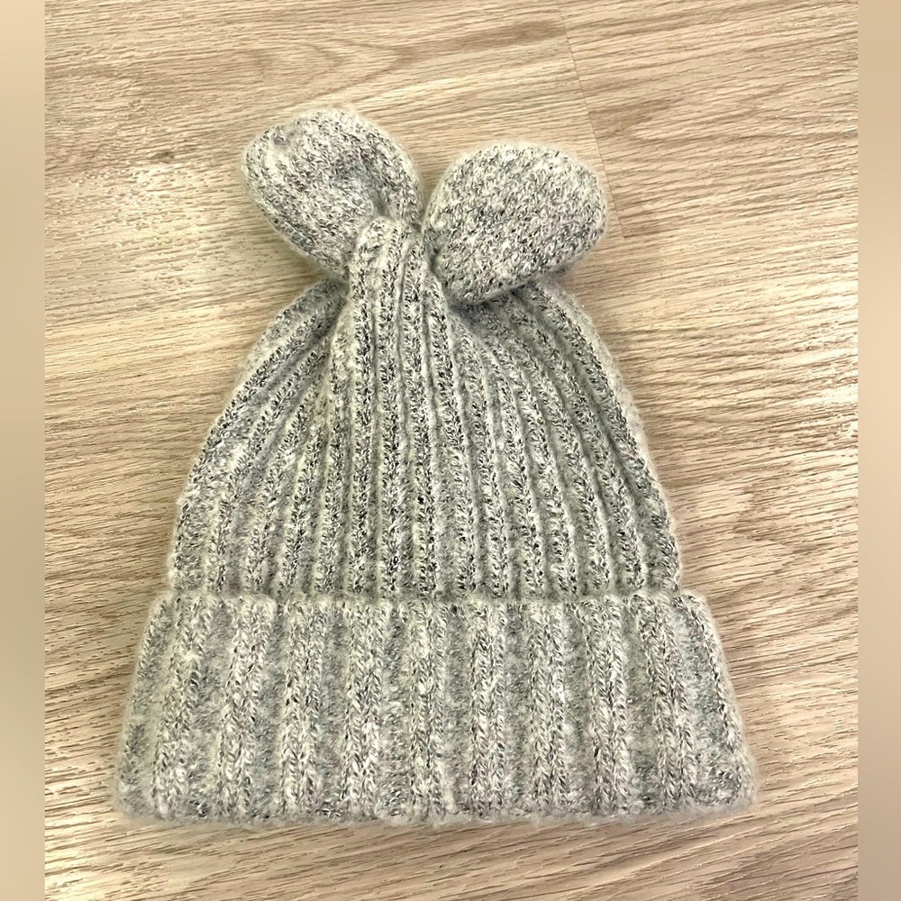 BCBGeneration Cute Grey Toque with Bow Ears.